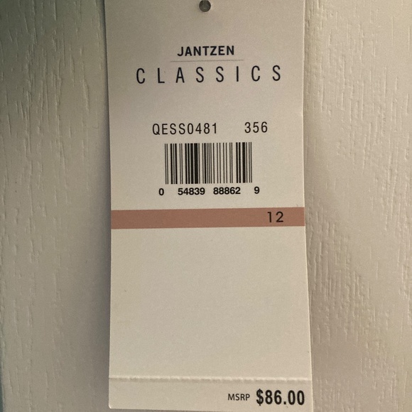 Jantzen Turquoise Ruched Front One Piece Swimsuit/12/RET $86/NWT!/ON SALE $30! - Picture 3 of 3